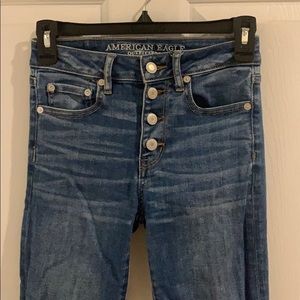 American eagle cropped flair jeans